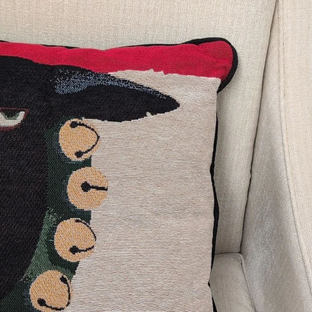Baah Humbug Sheep Tapestry Christmas Throw Pillow NWT Art Institute of Chicago
